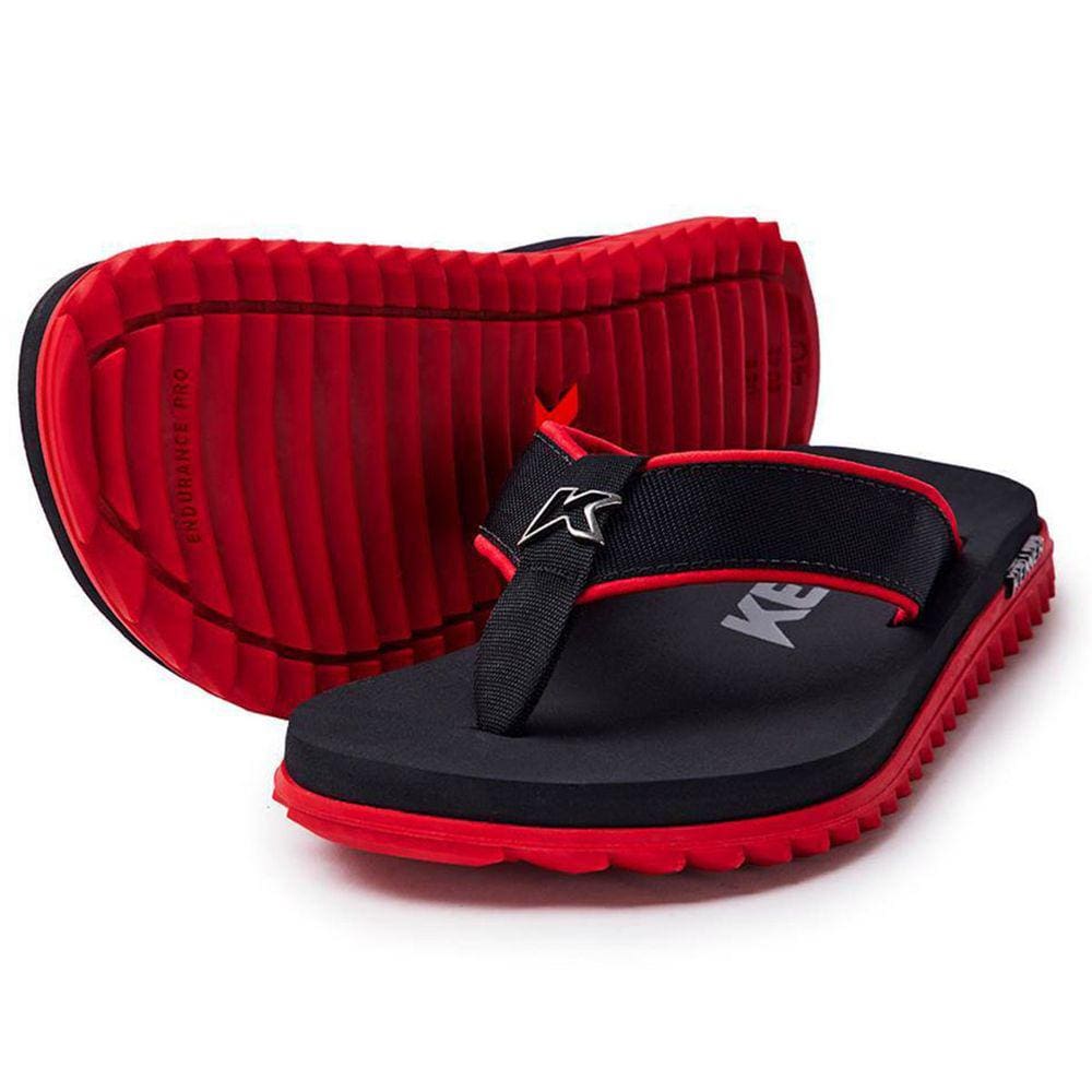Sandália Kenner Kivah Cushy Masculina - Preto e Vermelho