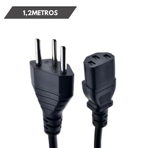 Cabo Alimentação Pc Ac Fonte Tripolar 2,50Mm Plug 1,20M