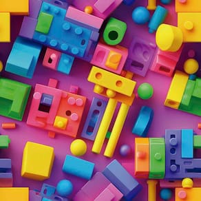 Papel de Parede Auto Colante quarto Infantil Blocos Coloridos Vinil decorado Criança Bebê 9m