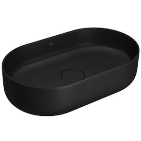 Cuba Oval De Apoio 50Cm Deca Slim Ébano Fosco L.14050.94