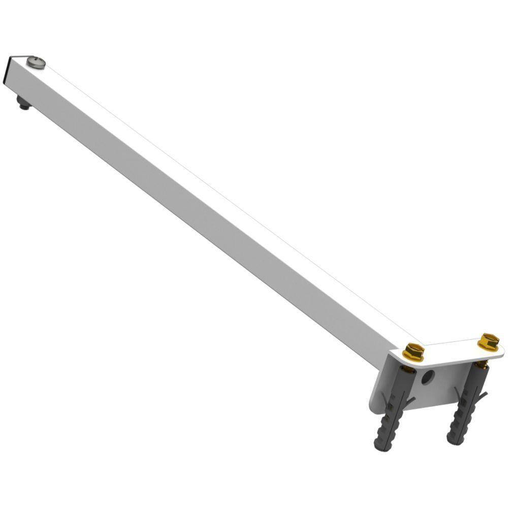 SUPORTE REFLETOR FACHADA BANNER BRAÇO 40 CM Branco