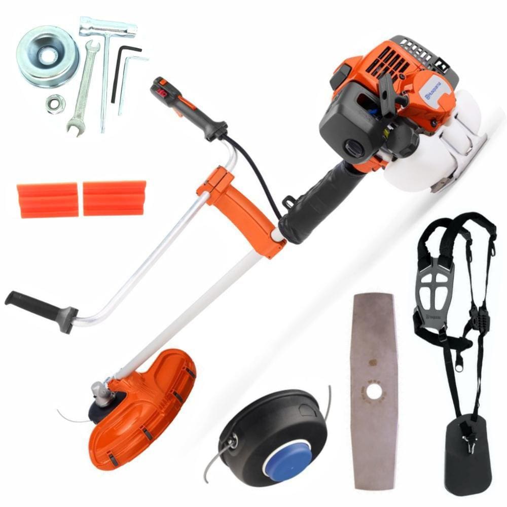 Roçadeira Husqvarna 143RST Torre 41,5cc 2,1HP Nylon e Faca 2 Pontas