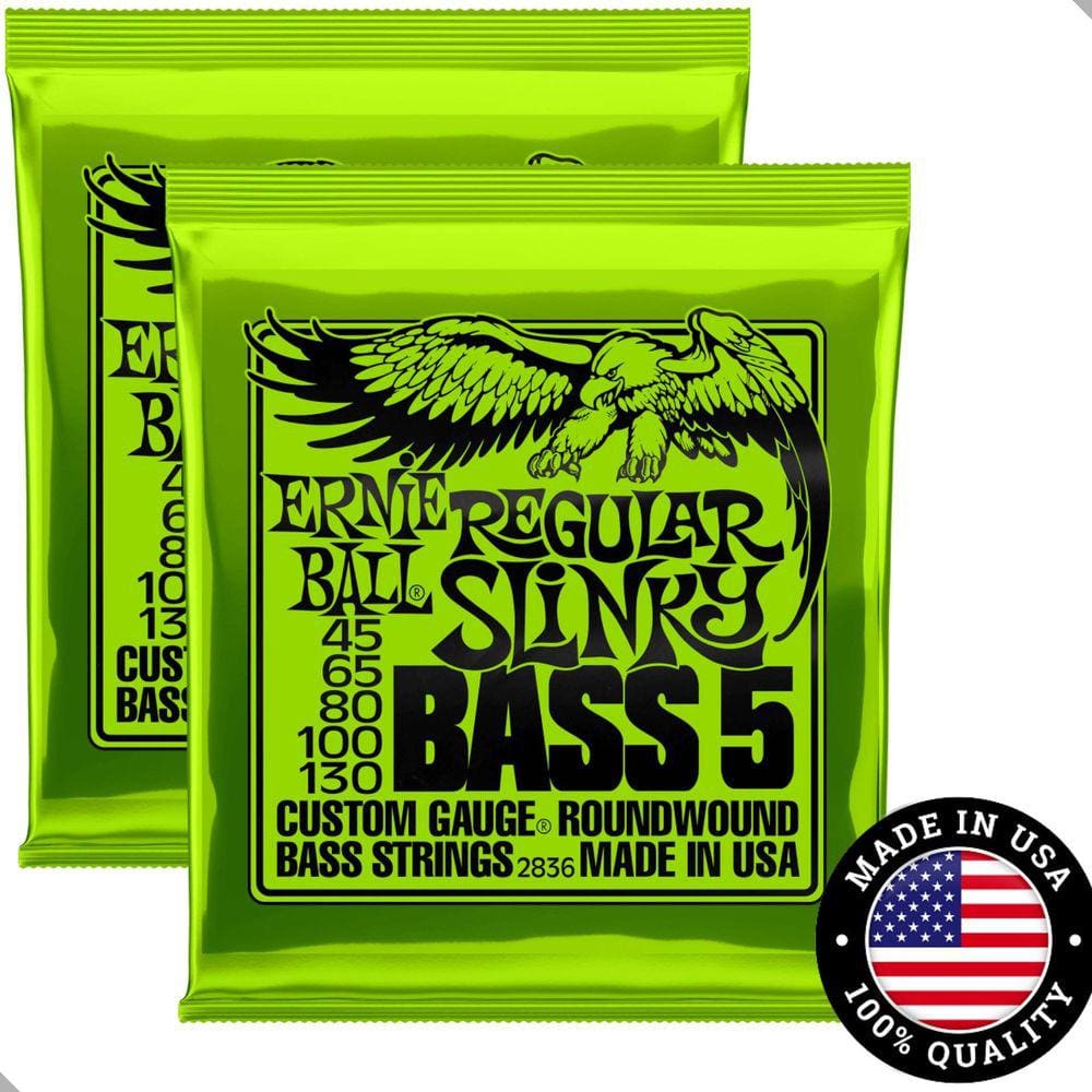 Kit 2 Encordoamentos Baixo 5 Cordas 045/130 Ernie Ball