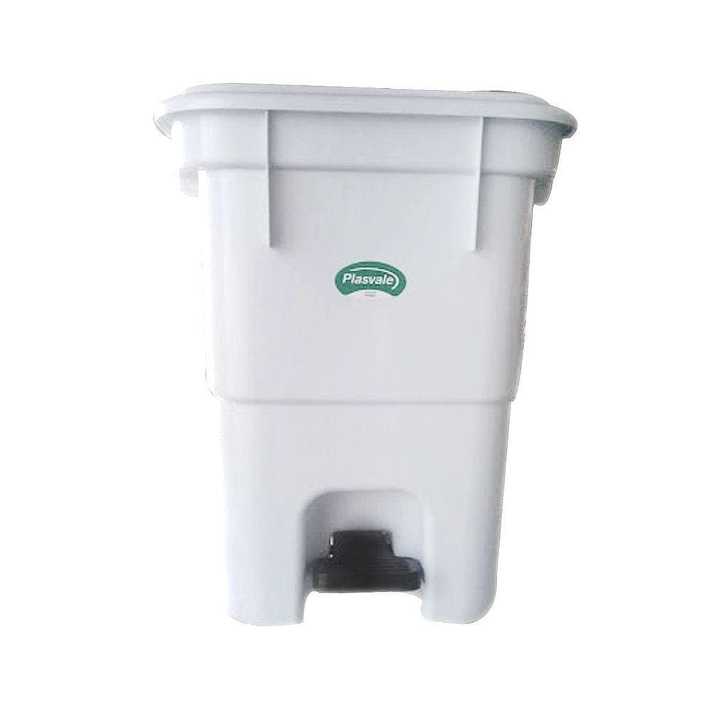 Lixeira 50l C- Pedal Branco Plasvale 12908300