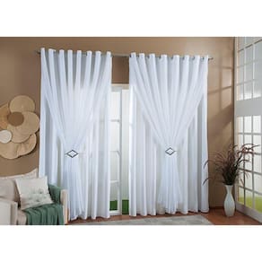Cortina Gaze Linho Forro Blackout 4,00X2,40 Branco