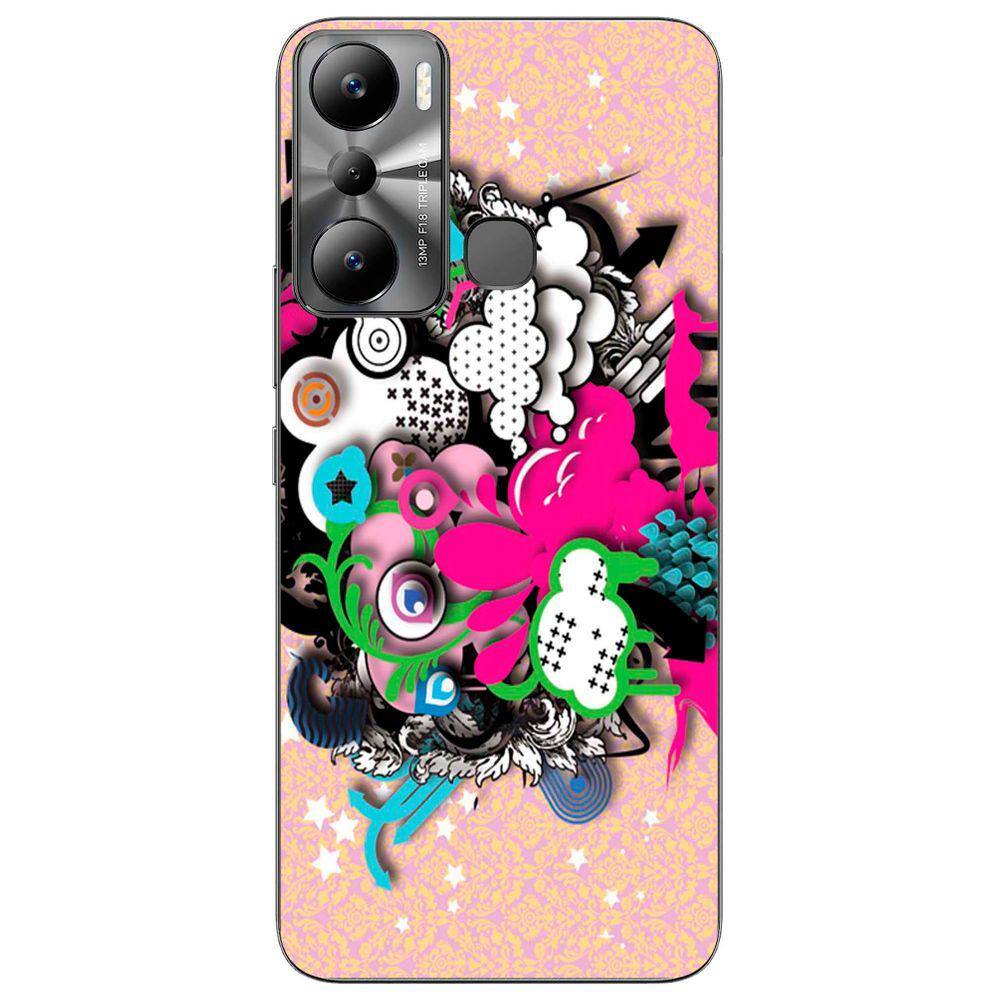 Capa Adesivo Skin104 Verso Para Infinix Hot 20i (X665E)