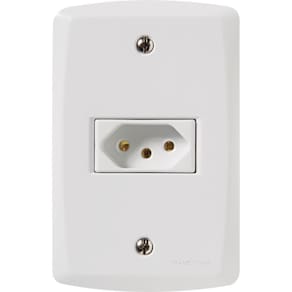 Conjunto 4x2 Com 1 Tomada 2p T 10 A 250 V Tramontina Lux2 Branco 120 Unidades