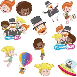 Mini Personagem Decorativo Mundo Bita 12 Unidades