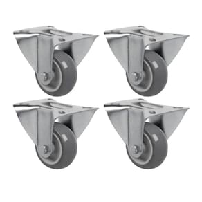 Rodizio Fixo PVC 75mm até 60kg 4 Unidades SCHIOPPA