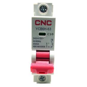 Disjuntor YCB6H-63 Unipolar Curva C 10A CNC - 230/400V