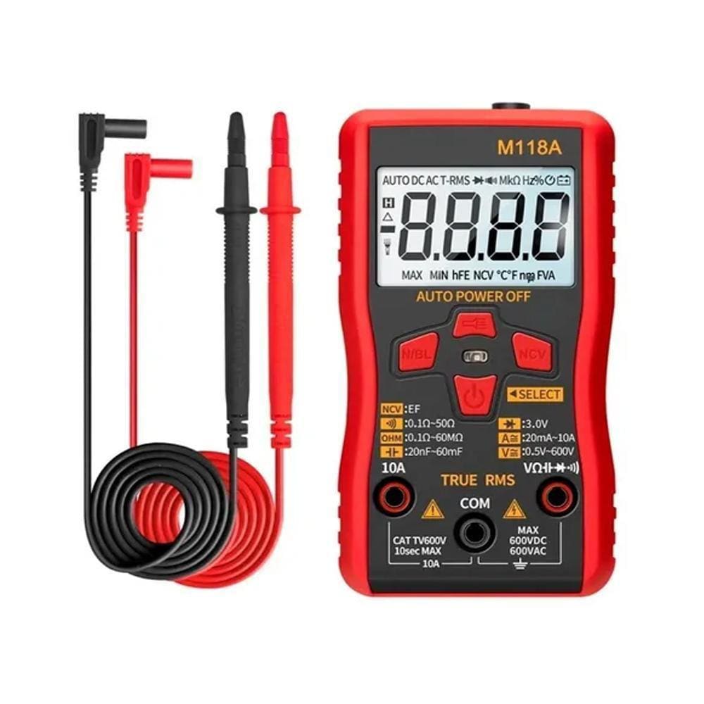 Multímetro Aneng M118a - 6000 Contagens - Teste de Tensão e Corrente - Lanterna