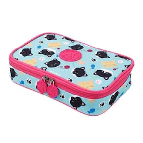 Estojo Box College Gato Verde Agua e Rosa Xeryus 12233