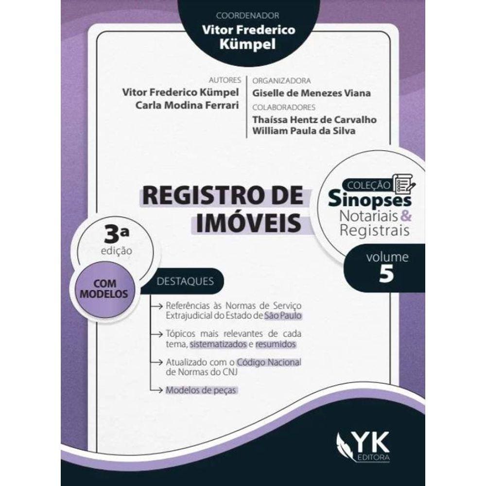 Sinopses Notariais E Registrais - Registro De Imóveis - 2023 - Vol. 5