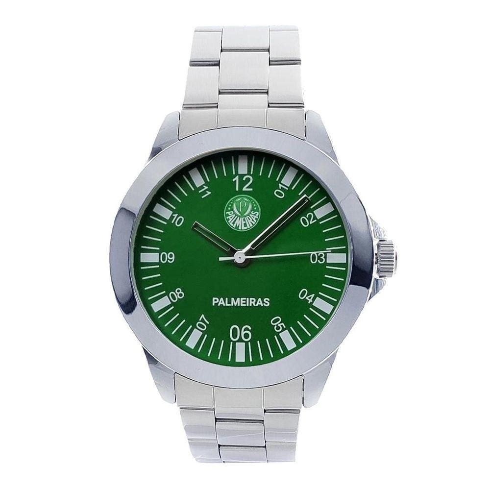 Relógio Palmeiras Casual Aço Masculino Sep23-003-3