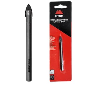 Broca Para Vidro 8Mm Porcelanato Cerâmica Metal Duro Htom