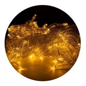 Cordão LED Pisca 10m 100 Lâmpadas Gota Branco Quente