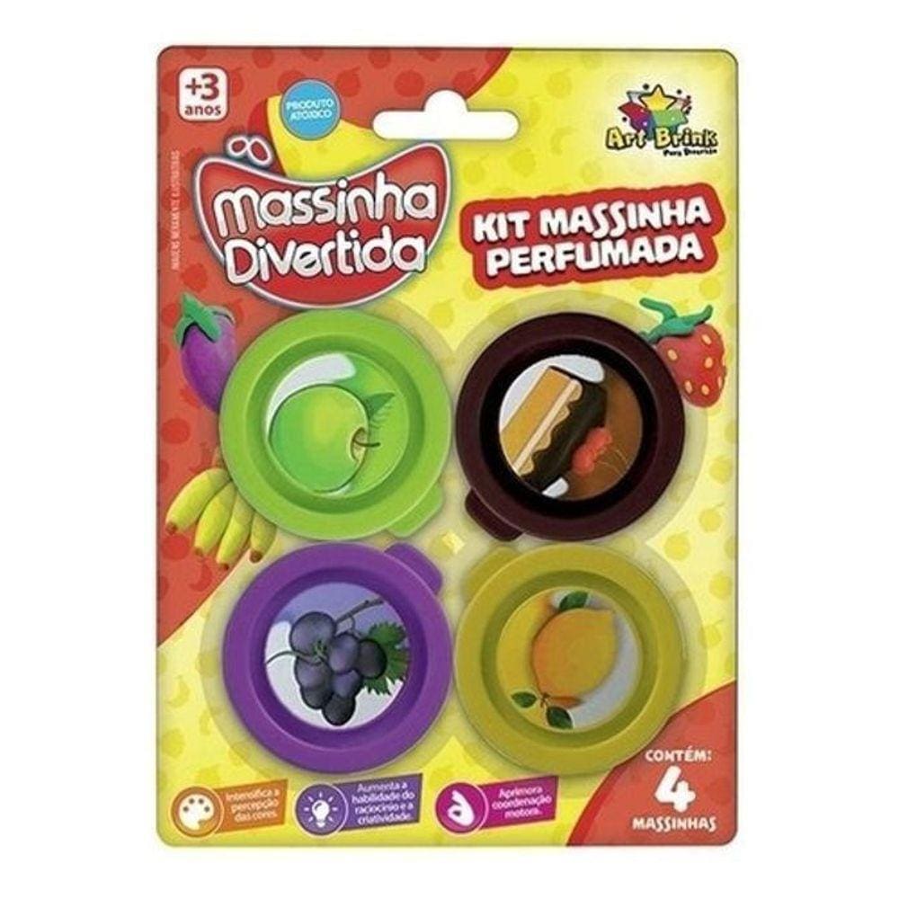 Massa De Modelar Perfumada Cartela Com 4 Potes Com 28 G Cada