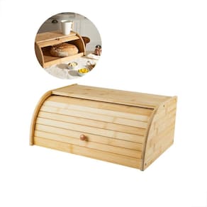 Porta Pão Bambu - Armazenamento Prático - 100% Renovável