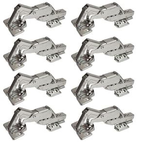 Kit 8 Dobradiças Reta 165 Graus Caneco 35Mm Com Amortecedor