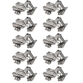 Kit 10 Dobradiça Reta 165 Graus Caneco 35Mm Com Amortecedor