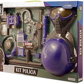 Brincando De Ser Kit Policia Com Capacete Multikids Br965