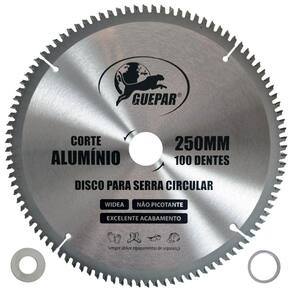 Disco Lâmina De Serra Circular 250Mm Alumínio 100 Dentes