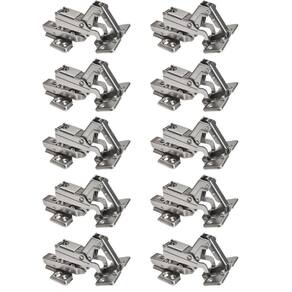 Kit 10 Dobradiça Curva 165 Graus Caneco 35Mm Com Amortecedor
