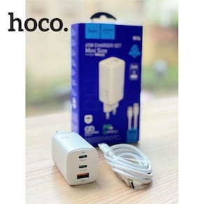 Carregador Gan Hoco. 65W Três Portas  2C1A  Com Cabo Tipo-C