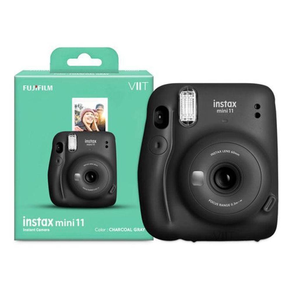 Câmera Instax Mini 11 Fujifilm com Espelho Selfie Grafite