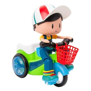 Boneco Stunt Bicycle Alegria Total YIJUN Verde 3 anos