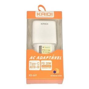 Carregador Turbo Tipo C Kaidi KD-669 20W - Branco