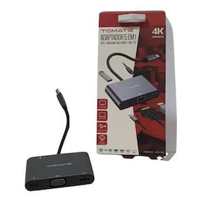 Adaptador Usb Tipo C 3.0 X Hdmi Vga Audio 5 Em 1