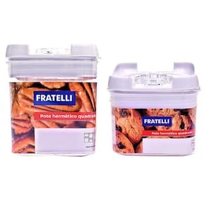 Kit Conjunto De 2 Potes Herméticos Temperos 400Ml 280Ml