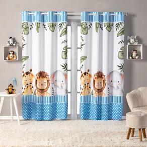 Cortina Infantil Estampada 3,00x2,20 - 100% Poliéster