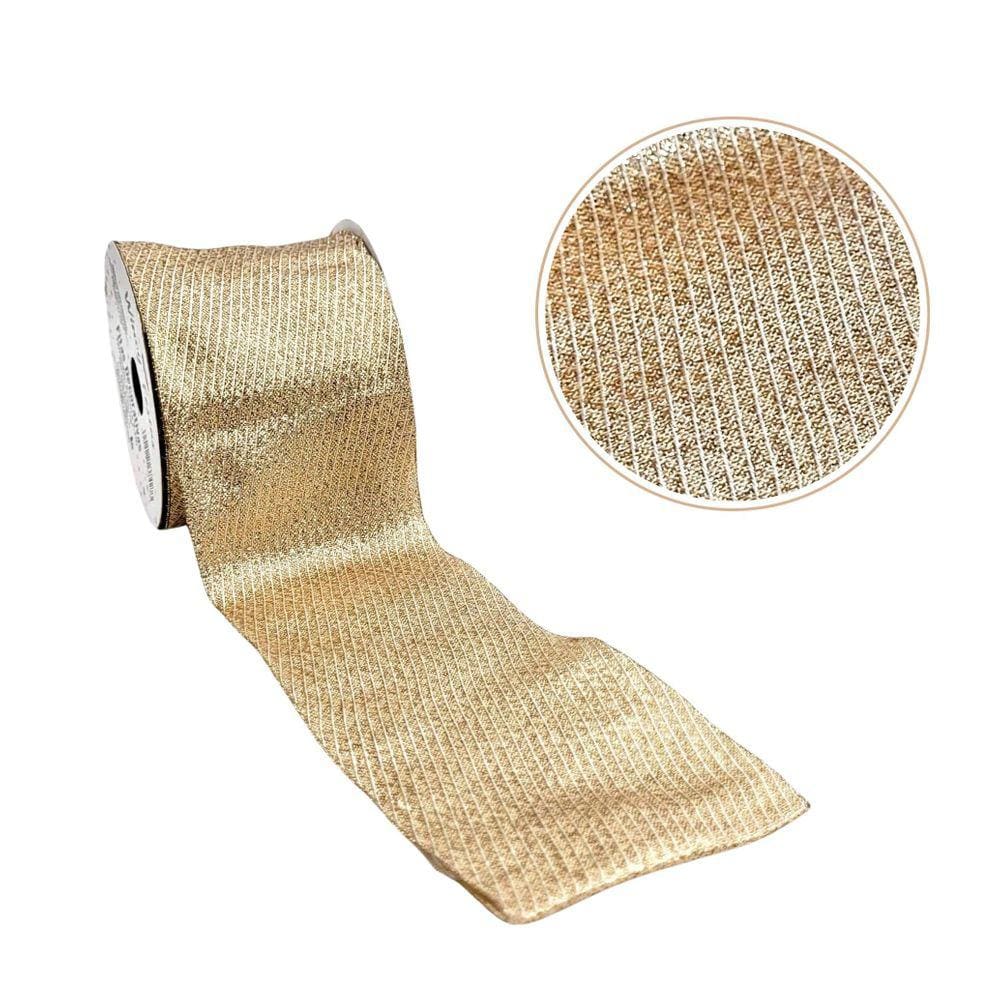 Fita Dourada Natalina 6,3Cmx2,7M Natal Decorativa