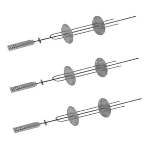 Espeto Para Grill Giratório 8 Espetinho - Kit C/3 Espetos
