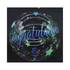 Balão Bubble 20 Polegadas 50Cm Customizado Congratulation