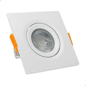 Spot Led Embutir Quadrado 3W Bivolt 6500K Branco Frio