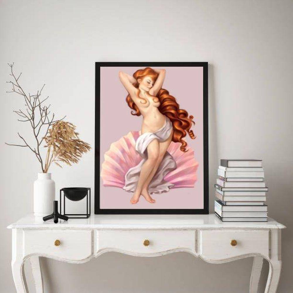 Quadro Decorativo Arquétipo Afrodite 24X18Cm - Com Vidro