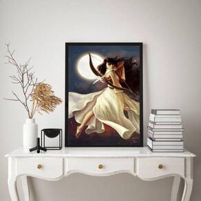 Quadro Decorativo Deusa Grega- Artemis 45X34Cm - Com Vidro