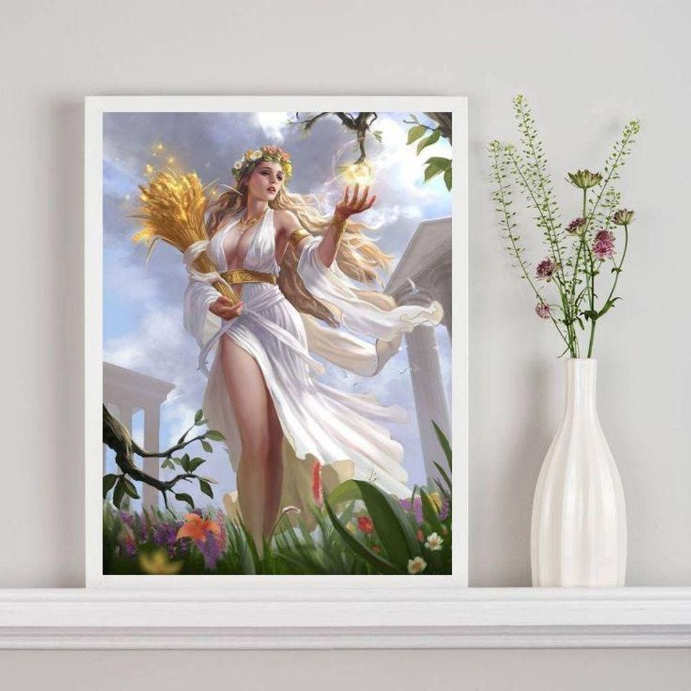 Quadro Deusa Da Agricultura- Deméter 33X24Cm