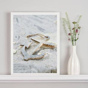 Quadro Decorativo Praia Foto Âncora 24X18Cm