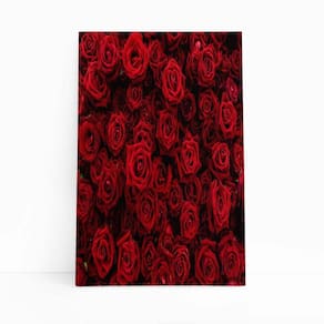 Quadro Canvas Rosas Buquê De Flores Vermelho 60X40Cm