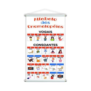 Alfabeto Das Onomatopéias Banner Escolar Pedagógico Grande