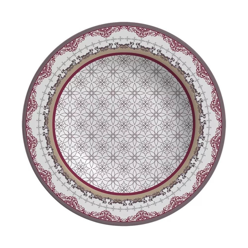 Pratos Fundos Cerâmica Branca - 6 Unid. - 25 cm