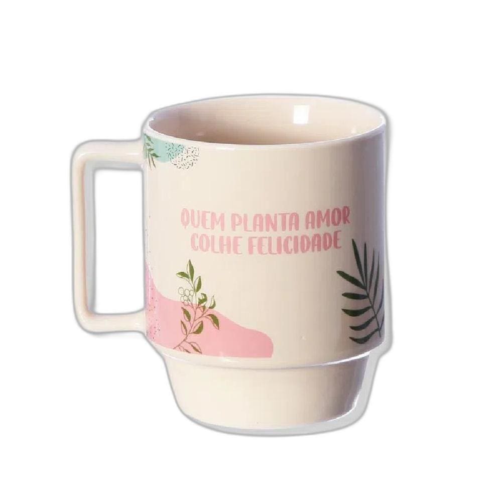 Caneca Tina Quem Planta Amor 400Ml