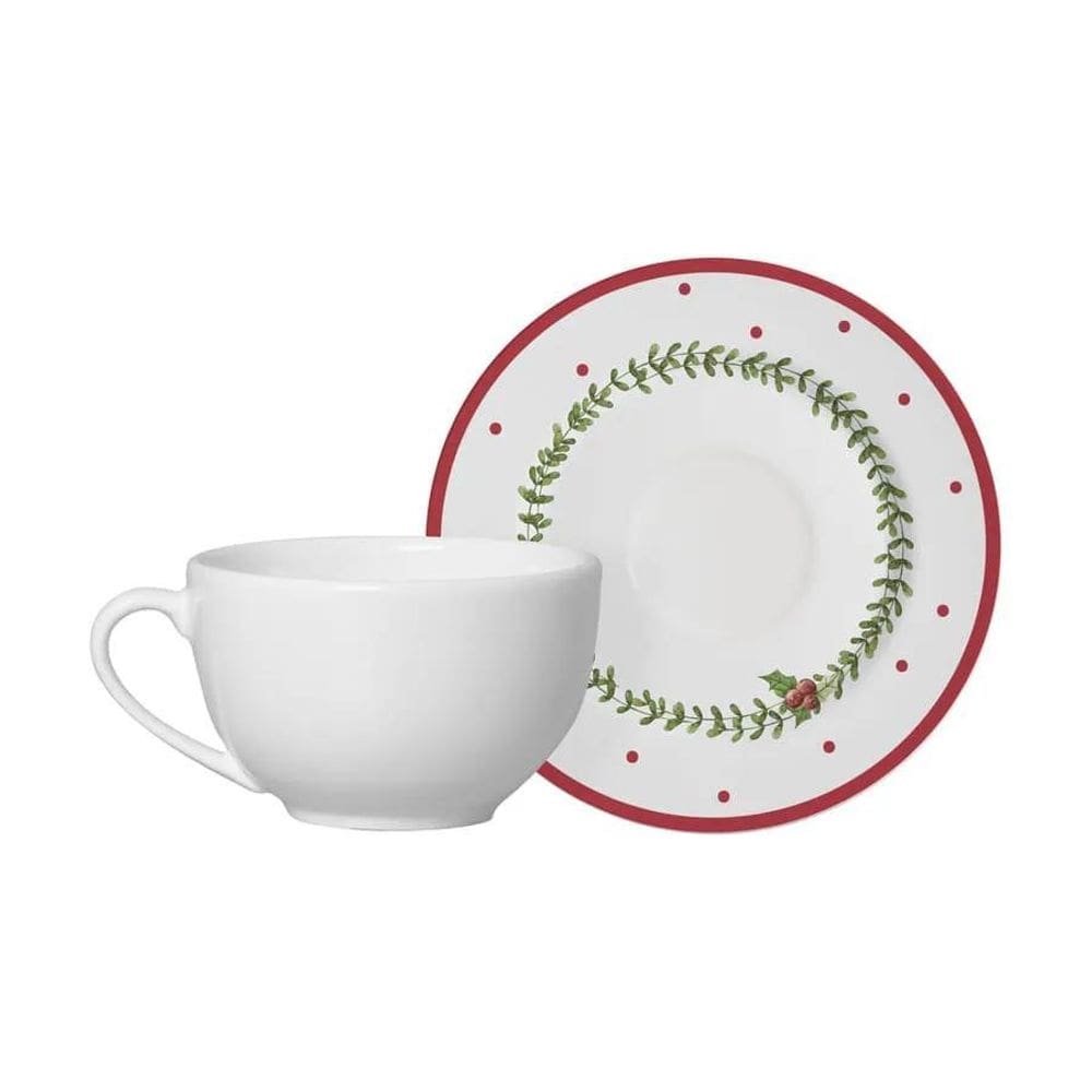 Xíc. Chá Cerâmica Branca Resistente 250ml - Conj. 6 Peças