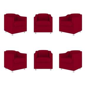 Kit 6 Poltronas Decorativas Tilla Consultório Recepção Sala