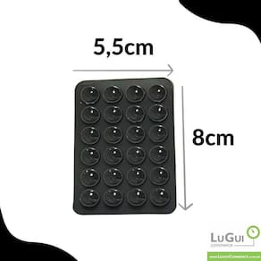 Suporte Silicone Ventosa Para Celular Superfície - Preto