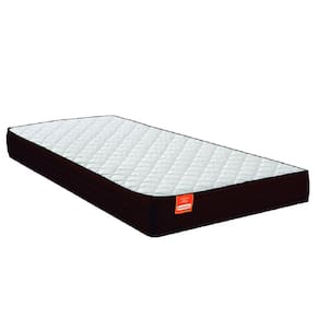 Colchão Solteiro Molas Qatar 88x188x22cm Marrom / Branco - Suporta até 200kg Por Pessoa